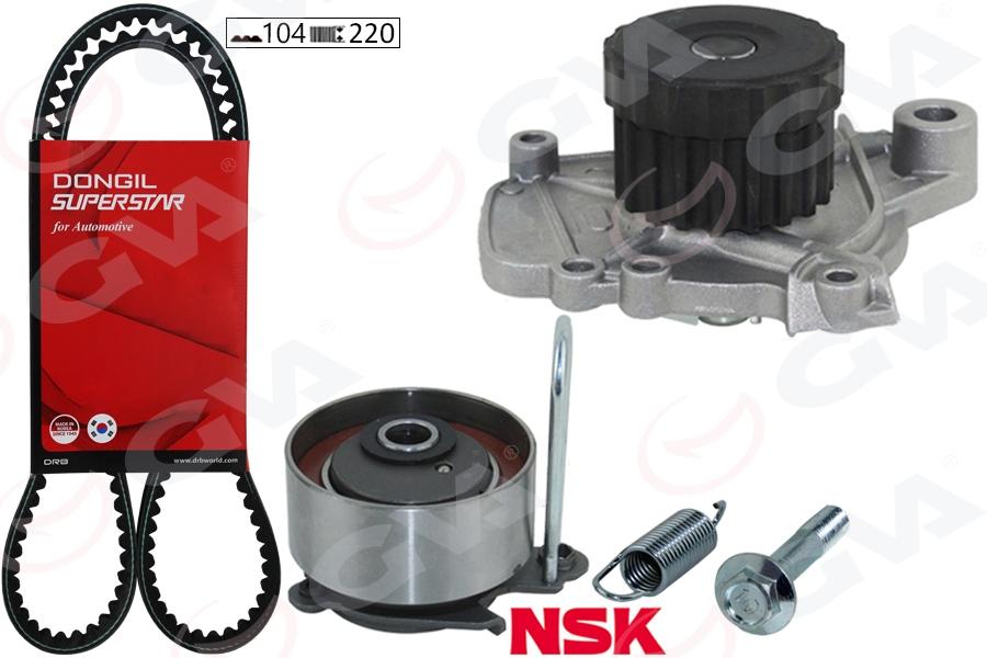 TRİGER KAYIŞ SETİ (EKSANTRİK SETİ) DEVİRDAİMLİ HONDA CIVIC 1.4L D14Z6 1.6L D16V1 D16W7 VTEC EP ES EU 01-05 - GVA - OEM 19200PLMA01