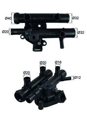 TERMOSTAT (KOMPLE) (83'C) LAGUNA II 01>07 TRAFI - MAHLE - OEM 8200709142