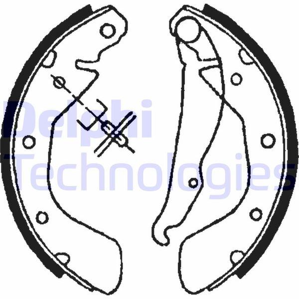ARKA PABUÇ BALATA CORSA C (00-09) VECTRA A (93-95) ASTRA F(91-98) LACETTI 05=>NUBIRA 03=> (200x46) - DELPHI - OEM 1605056