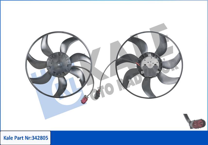FAN MOTORU PERVANELİ SEAT LEON-SKODA OCTAVIA III-VW GOLF VII (445mm-370W) (DAVLUMBAZ YOK) - KALE - OEM 5Q0959455F