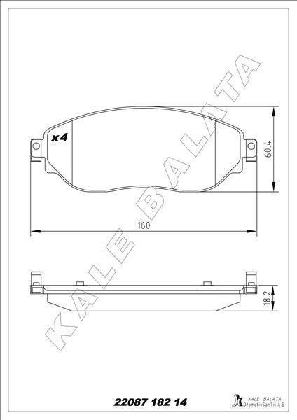 FREN BALATASI ON TRAFFIC III VIVARO 14=> - KALE BALATA - OEM 410608638R
