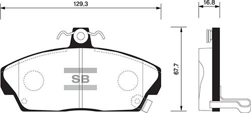 ÖN FREN BALATA HONDA CIVIC 1.6L D16 VTEC VTI 01-05 / 1.6L D16A Euro 96-99 - SANGSIN - OEM 45022S6DE51