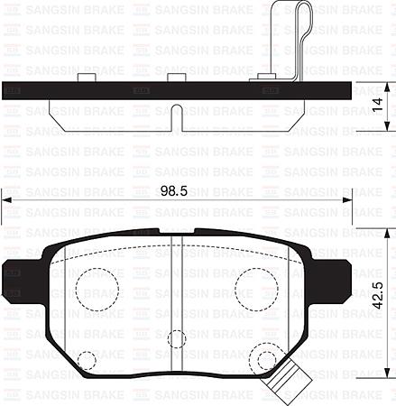 ARKA FREN BALATA TOYOTA AURIS. COROLLA 1.6L 1ZR-FE ZRE151 07-11 / 1.33L 1NR-FE NRE150 6 vites 10-> - SANGSIN - OEM 0446612130