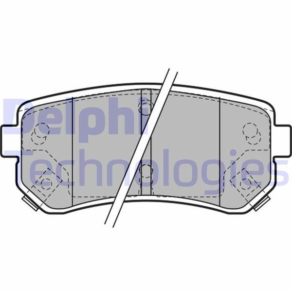 FREN BALATASI ARKA (93mm) I20 I30 ACCENT PICANTO  05- - DELPHI - OEM 583021GA00
