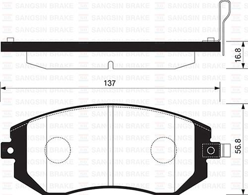 ÖN FREN BALATA SUBARU IMPREZA 1.5L EJ15 GE3 06-12 / FORESTER 2.0L EJ20 SH 08-13 / OUTBACK 2.0L 04-09 / BRZ 2.0L ZC6 12-> / LEGACY 2.0L 04-09 / FORESTER 2.0L EJ20 X SG 03-08 - SANGSIN - OEM 26296SA010