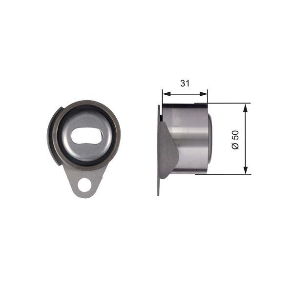 EKSANTRİK GERGİ RULMANI KÜÇÜK CLIO-ESPACE-KANGOO-LAGUNA-MEGANE-MASTER-R9-R11-R19-R21 1.7-1.8 1.9 DTI-2.0 - GATES - OEM 7700726440