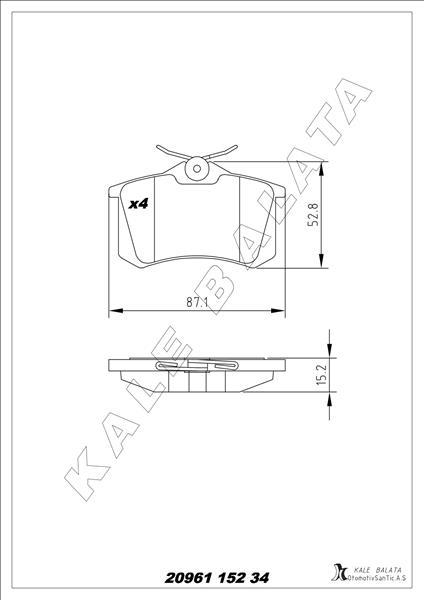 ARKA FREN BALATA RENAULT CLIO 05> KANGOO 01> LAGUNA 96> FLUENCE 09> MEGANE 96> CITROEN BERLINGO 99> C2 C3 C4 03> DS4 11> PEUGEOT 307 00> 308 07> PARTNER 96>VW POLO CLASSIC 95>01 GOLF III-IV-PASSAT III- AUDI A3-A4 - KALE - OEM 1H0698451F