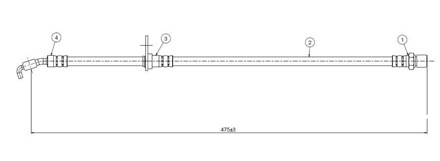 FREN HORTUMU ON COROLLA (E10)(E11) - CAVO - OEM 9094702660
