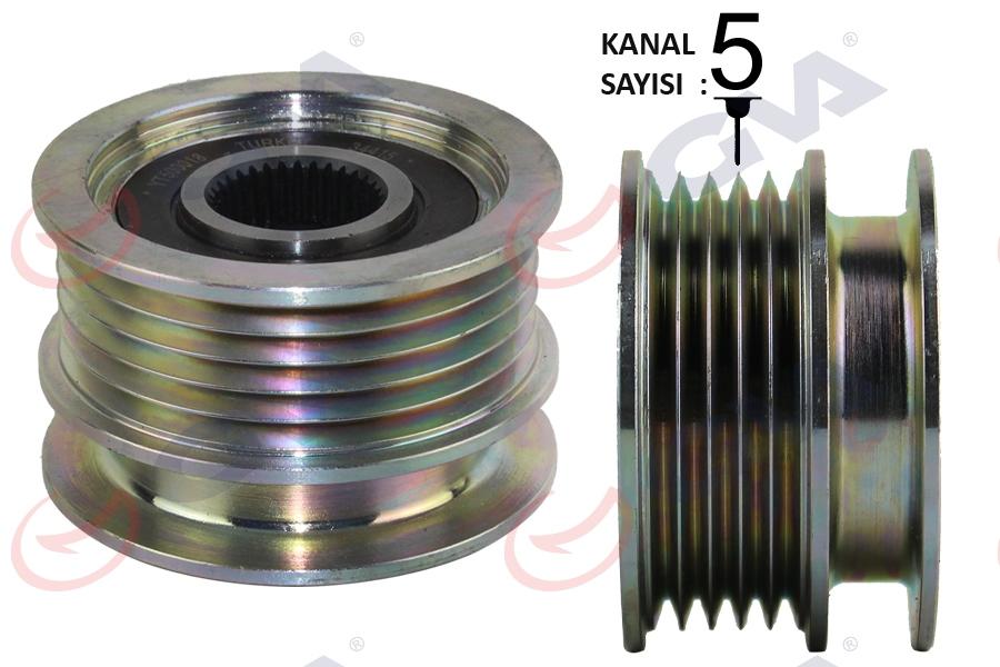 ALTERNATÖR KASNAĞI (RULMANLI) POLO 1.7 SDI-1.9D-SDI (94-01)-SEAT AROSA 1.7 SDI (97-04) - GVA - OEM 038903119Q