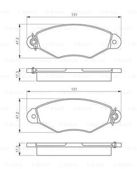 ÖN FREN BALATASI RENAULT KANGOO 97> CLIO SYMBOL I 98> CITROËN XSARA 97>02 PEUGEOT 306 96>01 - KALE - OEM 7701208142