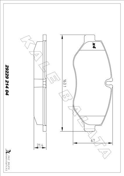 ÖN BALATA DAILY III 2.3-3.0 06=> (3.5 TON ÜZERİ) - KALE - OEM 42555881