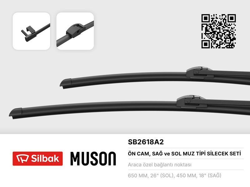 SILECEK SUPURGESI TAKIMI 650mm / 450mm BMW F10 F11 - SILBAK - OEM 61612458016