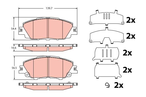 FREN BALATASI ON TOYOTA HILUX 09 - 12 - MITSUBUSHI PAJERO 07 - 12 - TRW - OEM VC084H