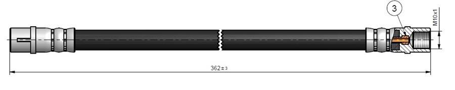 FREN HORTUMU ARKA MERCEDES W168 W414 - CAVO - OEM A1684280235