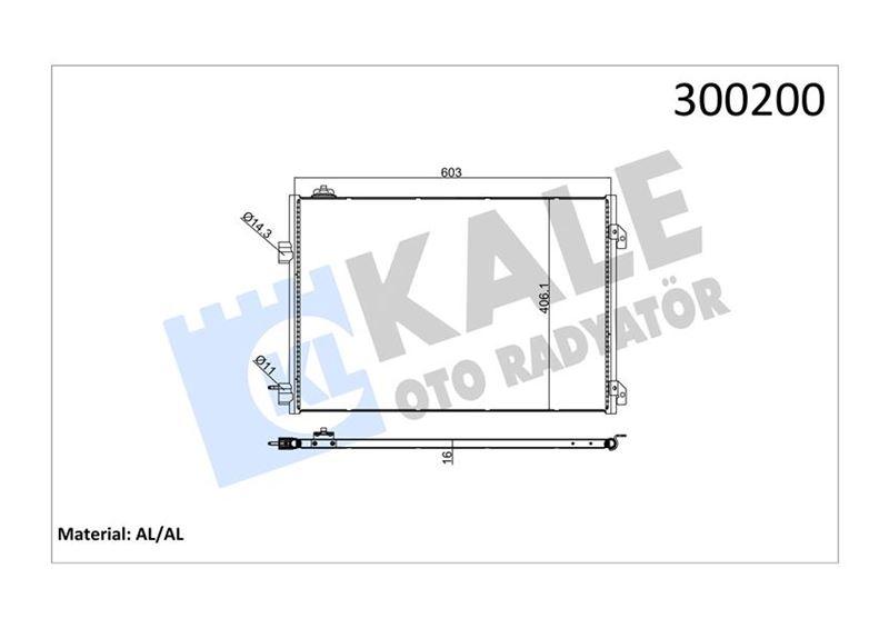 KLIMA RADYATORU RENAULT CLIO SYMBOL DCI (AL/BRZ) (KURUTUCU ILE) - KALE RADYATOR - OEM 8200742595