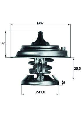 TERMOSTAT 85 °C MERCEDES OM601 OM602 OM603 OM605 OM611 OM612 W124 W201 W210 W460 W461 W463 B901>B904 - MAHLE - OEM A6012000015