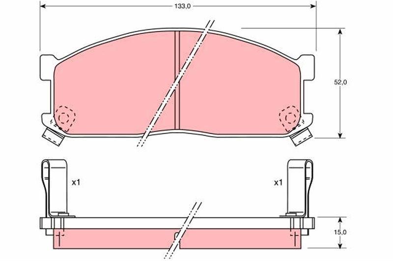 ON FREN BALATASI KIA BESTA MAZDA E2200 1.8-2.0 94>00 - TRW - OEM SGY33323Z