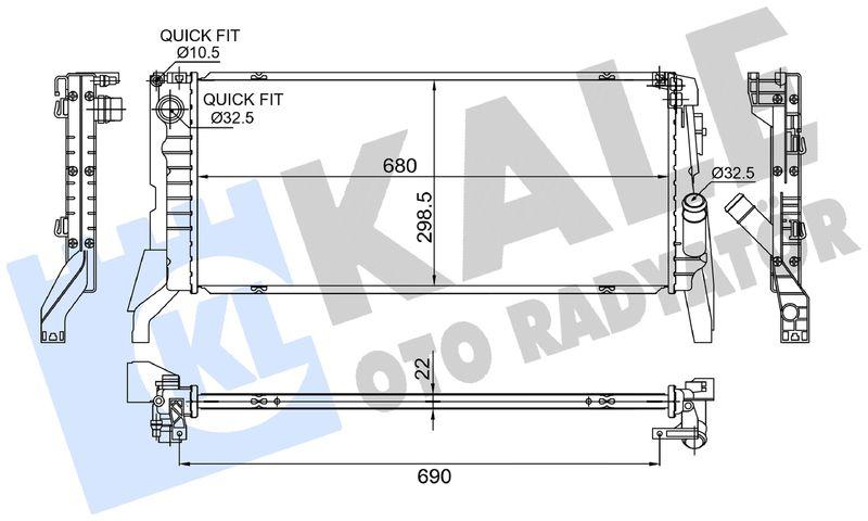 MOTOR SU RADYATORU BMW B37 B47 F45 F46 F48 . MINI F54 F55 F56 F57 F60 - KALE - OEM 17117617630