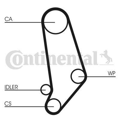 TRIGER KAYISI (142 DIS) (142X190) (STD 1136 8000M 19) AUDI 80 CUOUPE 90 100 200 2.2 83-91 - CONTITECH - OEM 074109119