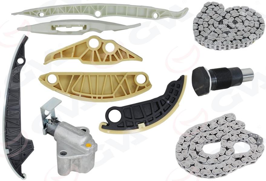 EKSANTRİK ZİNCİR SETİ+YAĞ POMPA SETİ (10 PARÇA) AUDI A4-A5-A6-A7-PASSAT 1.8-2.0 TFSI 06H109158N-06K109158G-06H109467L-06K115225-06H109469T - GVA - OEM 06H198119