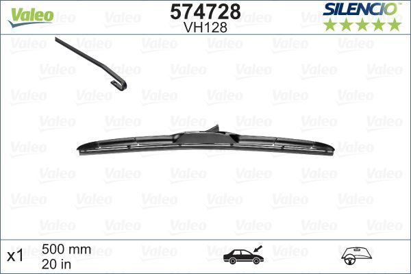 SİLECEK (RÜZGARLIKLI) KIA SUBARU SUZUKI TOYOTA - Valeo Silencio Hibrid VM128 (X1) (500 mm) - VALEO - OEM 642304
