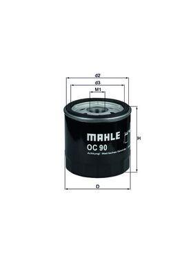 YAĞ FİLTRESİ ASTRA-CORSA-VECTRA-OMEGA-KADETT OPEL TÜM MOD. (86-02) - MAHLE - OEM 650104