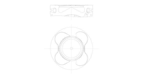 PISTON + SEGMAN 84.5mm ( 0.50mm ) BMW M57 N2 E53 E60 E90 E65 E83 E70 E71 E72 - MAHLE - OEM 11257792745