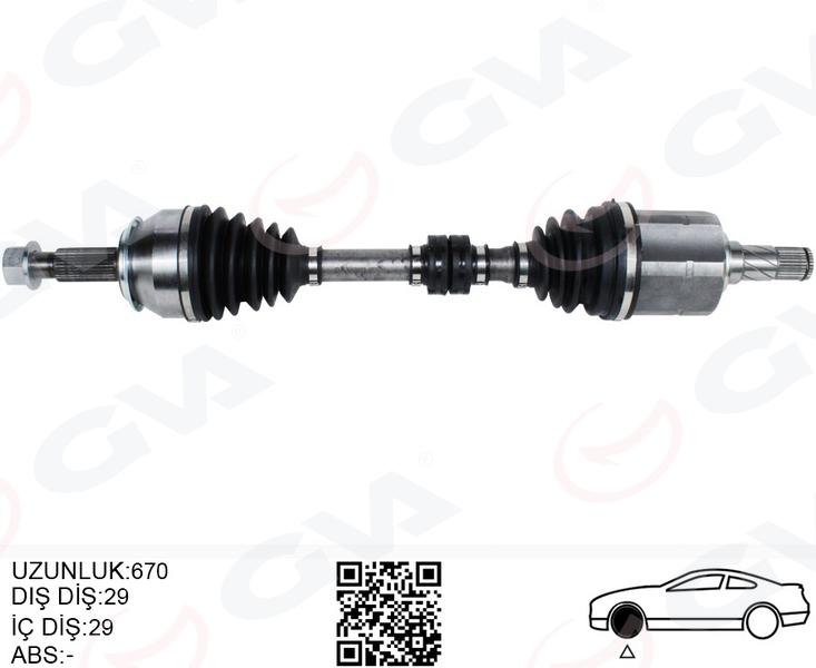 KOMPLE AKS SOL NISSAN QASHQAI 1.6L Dci R9M dizel J11 13-> (OTOMATİK VİTES) - GVA - OEM 391014EB2A