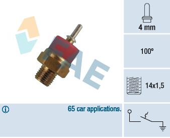 HARARET MUSURU 100 °C - 95 °C (RADYATOR FANI) MERCEDES W114 W115 W123 W201 W460 W463 W116 W126 - FAE - OEM A0065451424