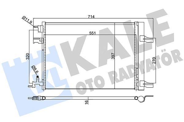 KLIMA RADYATORU ASTRA J-ANTARA-CRUZE-CAPTIVA (AL/AL) (570X388X16) (KURUTUCU ILE) - KALE RADYATOR - OEM 39140127
