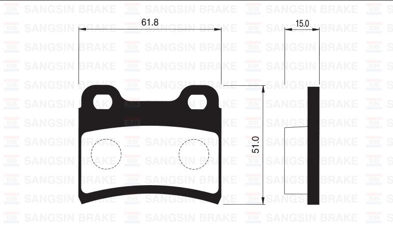 ARKA BALATASI ESCORT (90-98) SEPHIA 1.5 (96-98) 1.8 (97-98) (GDB1124) - SANGSIN - OEM 91AB2M008BC