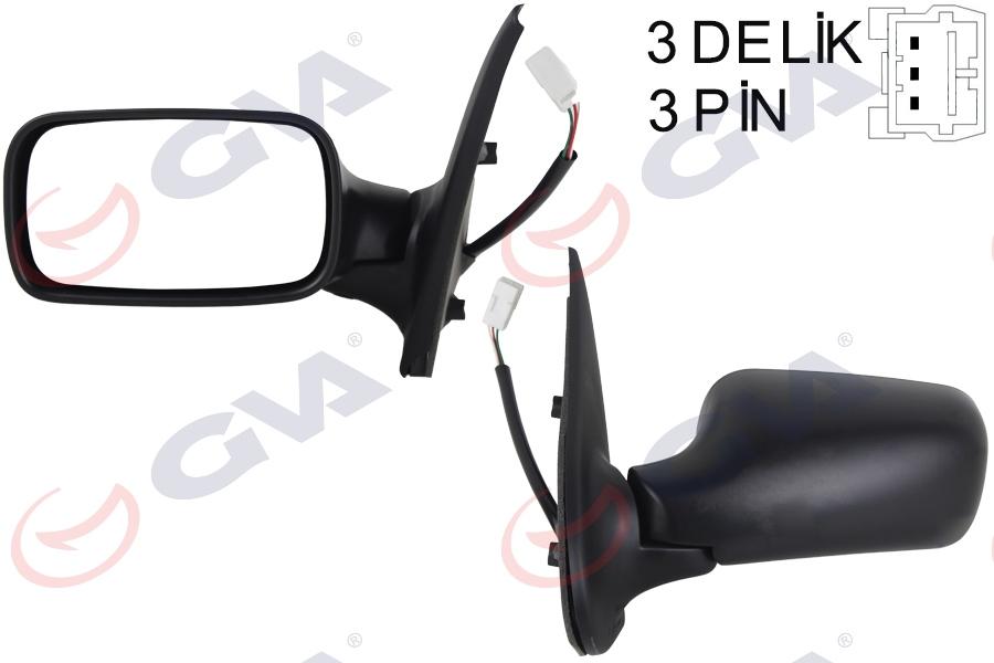 DIŞ DİKİZ AYNASI SOL PALIO 98> ELEKTRİKLİ+KONVEKS 3 FİŞ VM-155E-5DL - GVA