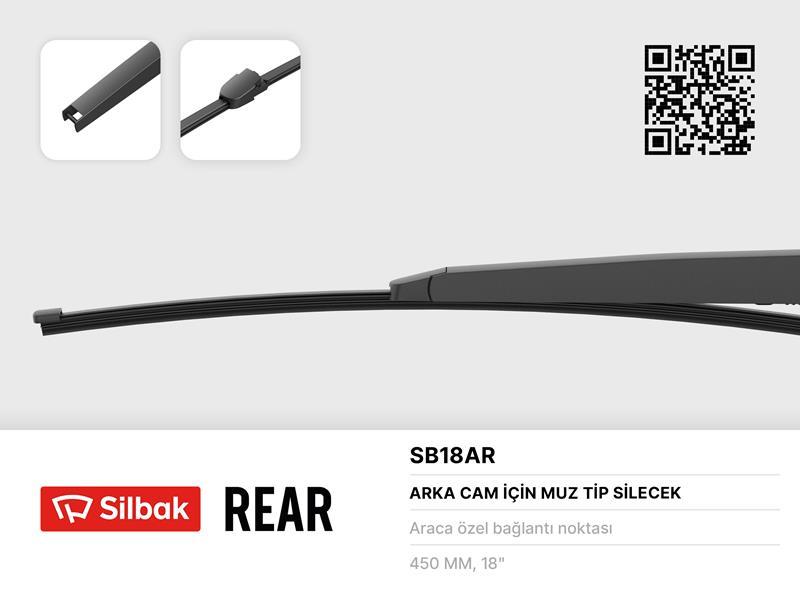 SİLECEK SÜPÜRGESİ 455mm (MUZ TİPİ) ARKA TRANSPORTER T5 CIFT KAPAKLI 04/03> - SILBAK