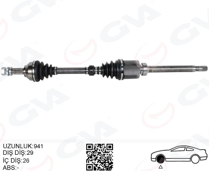 KOMPLE AKS SAĞ NISSAN QASHQAI 1.5L K9K J10 06-13 (MANUEL VİTES) - GVA - OEM 39100JD52B