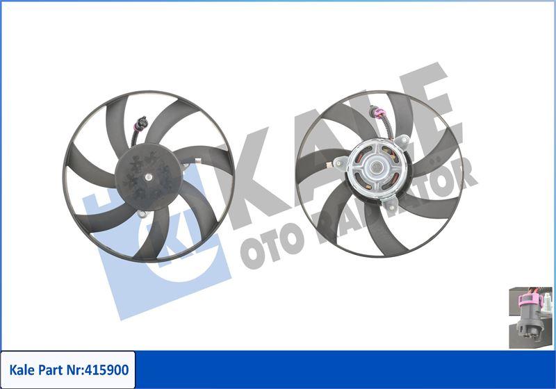 FAN MOTORU VW CORDOBA / IBIZA II / IBIZA III / INCA - CADDY II / POLO / POLO CLASSIC MONTAJ YERI: SAG (120W 302MM) (FAN-MOTOR) - KALE RADYATOR - OEM 6K0959455B
