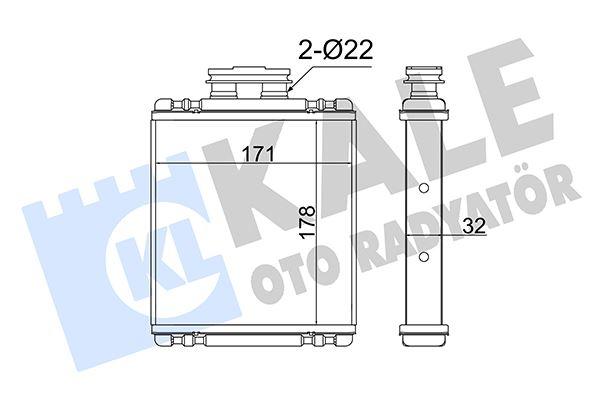 KALORIFER RADYATORU AUDI A1 1.4TFSI 1.6TDI-SEAT IBIZA IV/TOLEDO IV-SKODA FABIA III/RAPID-VOLKSWAGEN POLO 1.2/1.4TSI 1.4TDI 1.6 14-> (BORUSUZ) [BRAZING] [178X170.5X32] - KALE RADYATOR - OEM 6C0819031