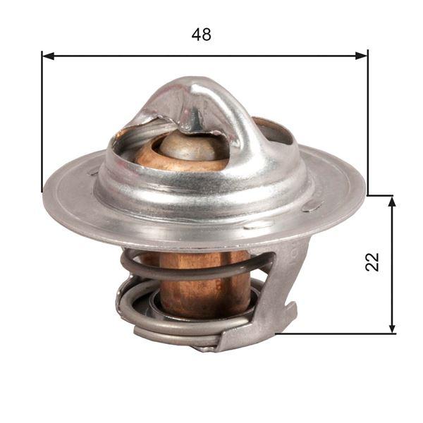 TERMOSTAT (92C) CORSA A-B-ASTRA F-G-VECTRA A-B-ASCONA C-KADETT E-CIELO-LANOS - GATES - OEM 1338052