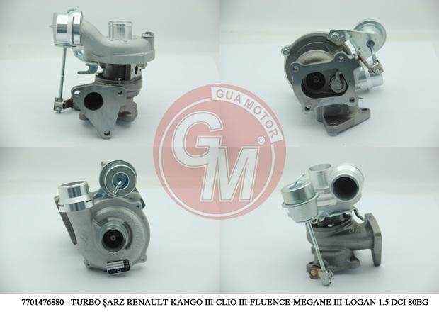 TURBO ŞARJ RENAULT KANGO DACIA LOGAN LOGAN MCW 1.5 DCI 80-85BG - GUA - OEM 7701476880