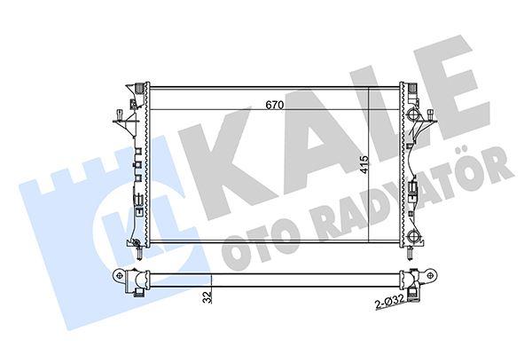 SU RADYATORU RENAULT LAGUNA II 1.6I/1.8I 16V/1.9 DCI (2 SIRA AL) (ALIMINYUM) - KALE RADYATOR - OEM 8200302463