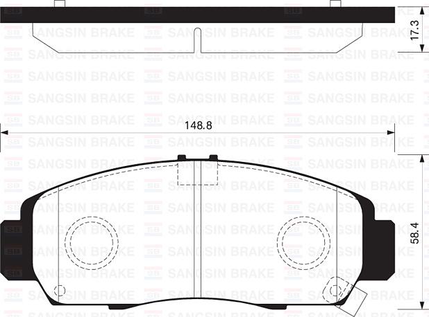 ÖN FREN BALATA HONDA CIVIC 1.6L R16A2 VTEC sedan FB7 12-15 - telli tip balata - SANGSIN - OEM 45022TE0A60
