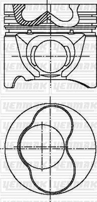 MOTOR PİSTON+SEGMAN (STD) (1-2 PİSTON) BORA-CADDY II-GOLF III-IV-PASSAT-POLO-A3-A4 1.9TDI (79.51mm) - YENMAK - OEM 028107065AJ