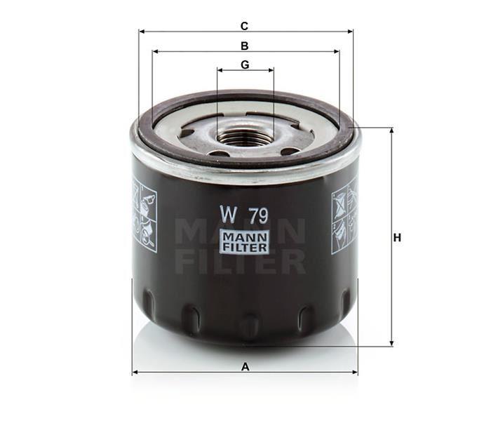 YAĞ FİLTRESİ CLIO III 05> CLIOV 19> FLUENCE - MANN - OEM 8200768927