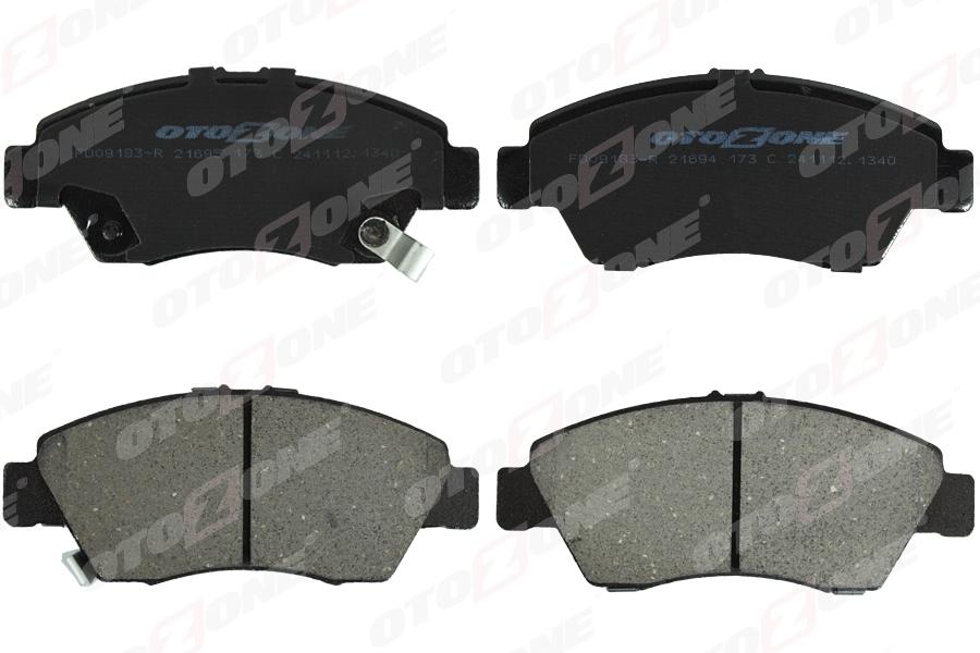 ÖN FREN BALATA (BÜYÜK TİP) HONDA CIVIC 1.6L B16A2 VTEC 16v 160hp EK 96-98 / 1.4L D14 (3 kapı - H/B) ES 01-05 (kalınlık : 16.00 mm) - (Aşınma ikaz soketli) - OTOZONE - OEM 45022SR3V01