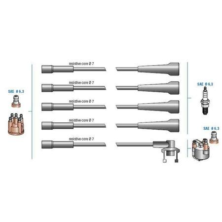 BUJİ KABLO TK R11 TX 88-FLASH 1.7 (88-92)-R21 1.7 (F2N) - DODUCO - OEM 7700742835