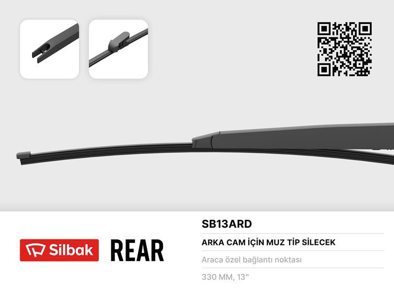 SİLECEK SÜPÜRGESİ ARKA MUZ TİPİ 330MM KIA CEE`D. PRO CEE`D (05/12>) - SILBAK