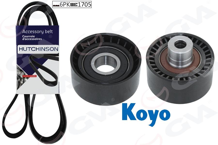 ALTERNATÖR GERGİ KİTİ KÜTÜKSÜZ P206-XSARA 1.4HDİ-P407-BERLINGO-C5- 1.6 HDİ (KLİMALI) (K026PK1708) - GVA - OEM 5750.VQ