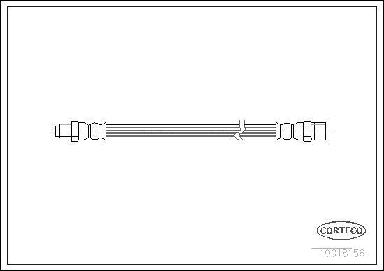 FREN HORTUMU ON MERCEDES W123 S123 C123 W461 W463 - CORTECO - OEM A1234280235