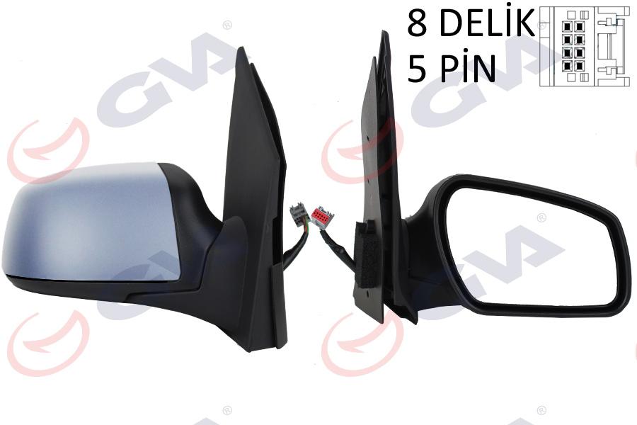 DIŞ DİKİZ AYNASI SAĞ FORD FİESTA 05> ELEKTRİKLİ ISITMALI ASTARLI 5PİN - GVA - OEM 6S61
