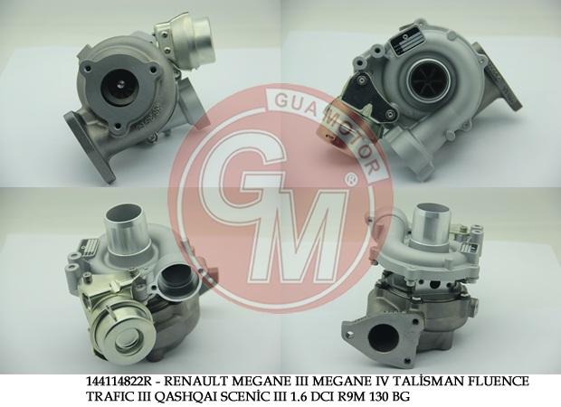 TURBOSARJ MERCEDES VITO OM622 W447 . RENAULT TRAFIC III 15> MEGANE IV 15> FLUENCE 13> TALISMAN 15> KADJAR 15> X-TRAIL III 16> QASHQAI II 13> R9M 1.6 dCi - GUA - OEM A6220900400