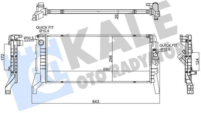 MOTOR SU RADYATORU BMW B37 B47 F40 F44 F45 F46 F48 F39 . MINI F54 F60 - KALE - OEM 17118586324